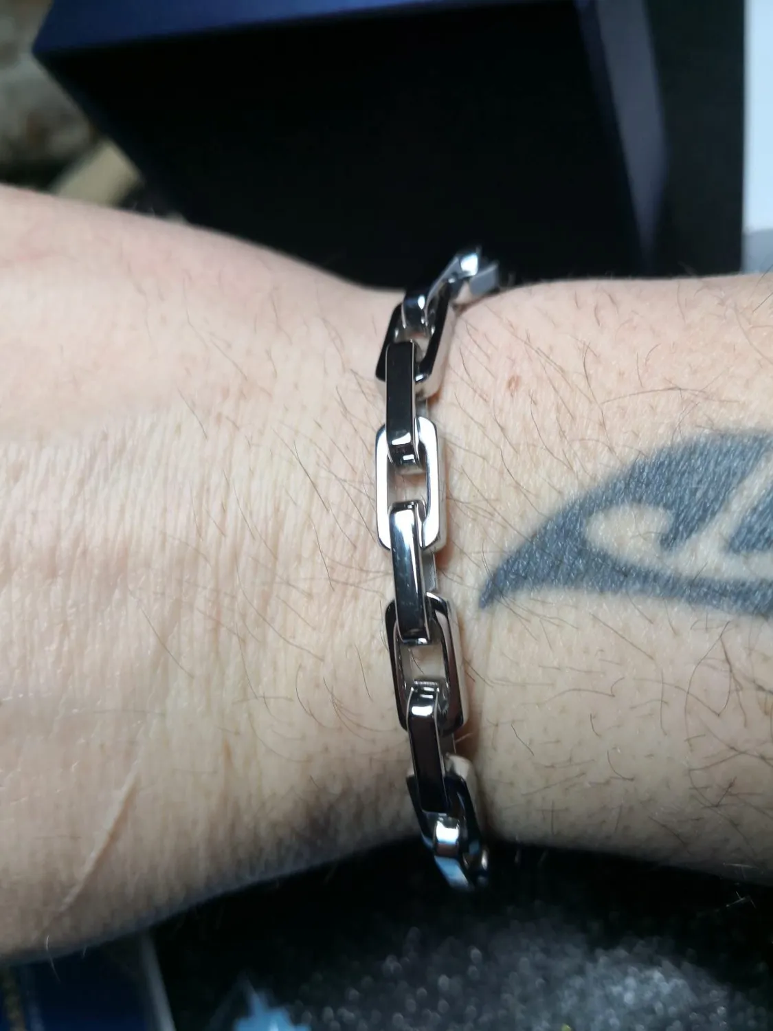CDE bracciale uomo catena acciaio toggle