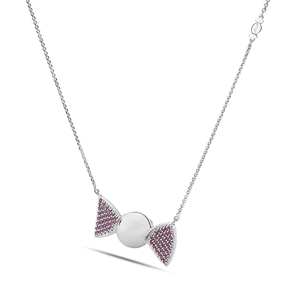 Sinico Chicca Cocoa Easy Red collana argento zirconi rossi