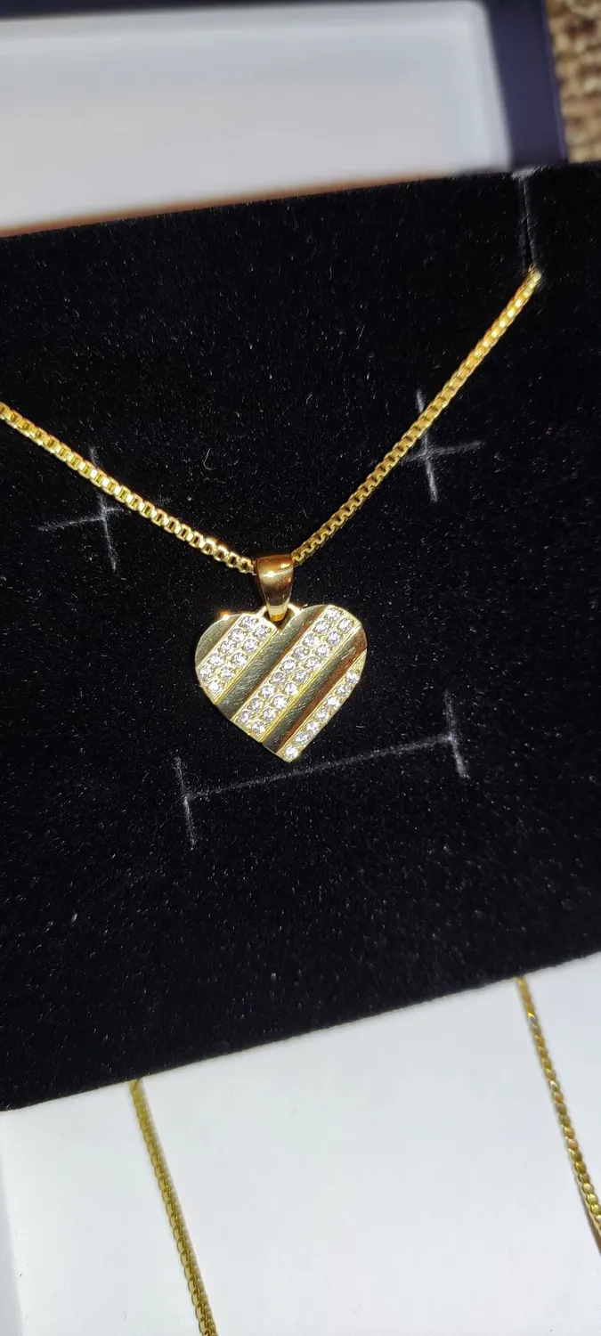 CDE Cuore collana cuore zirconia oro da donna