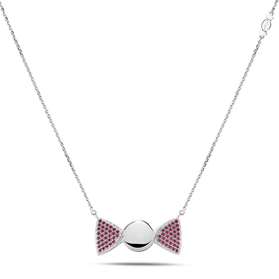 Sinico Chicca Cocoa Easy Red collana argento zirconi rossi