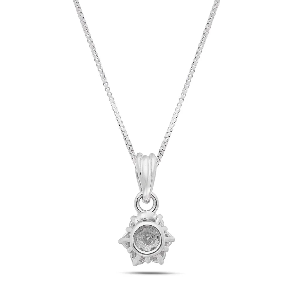Sinico Flowers Classic collana oro bianco diamanti 42 cm
