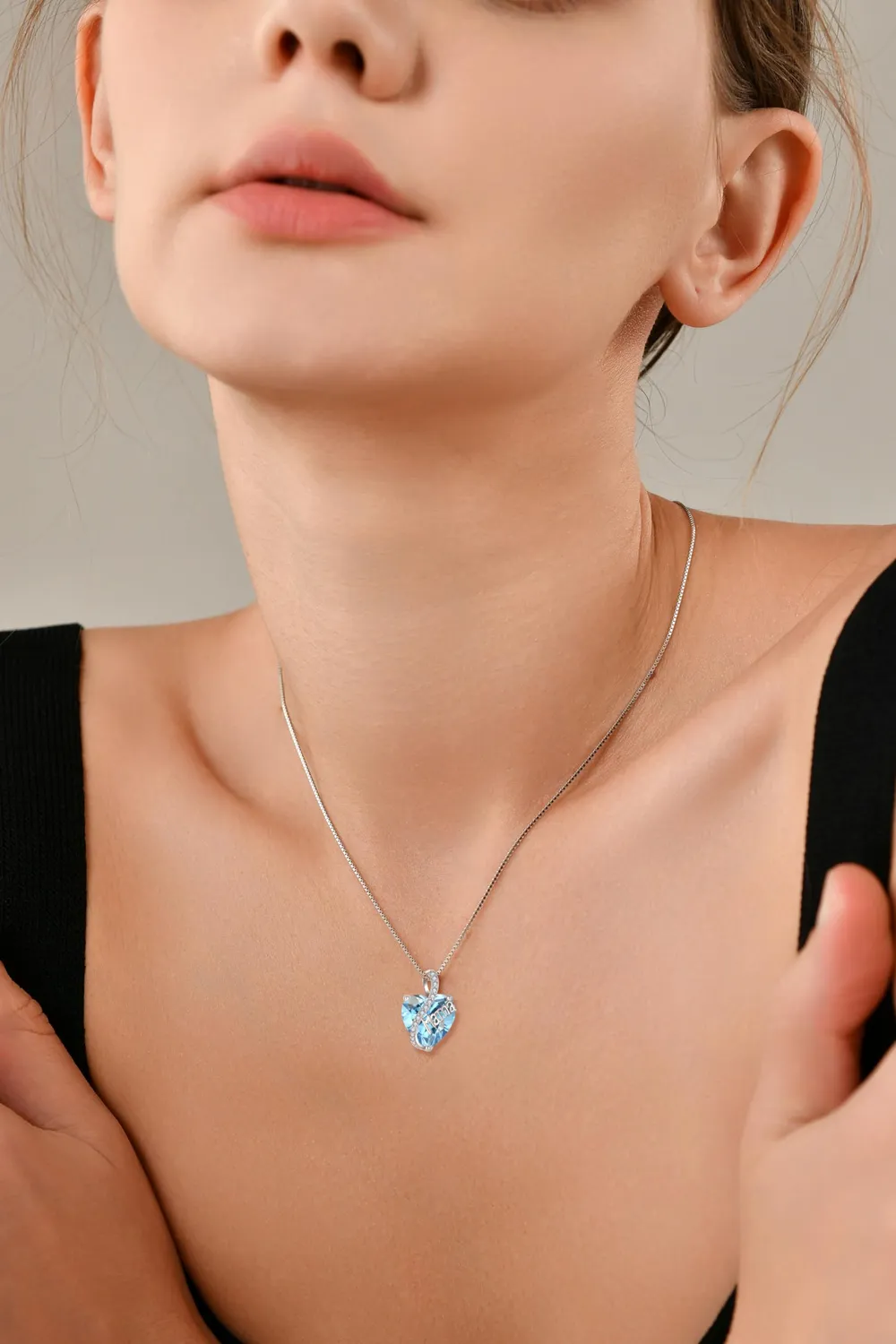 YL Mamma Cuore collana argento 925 pietra mese