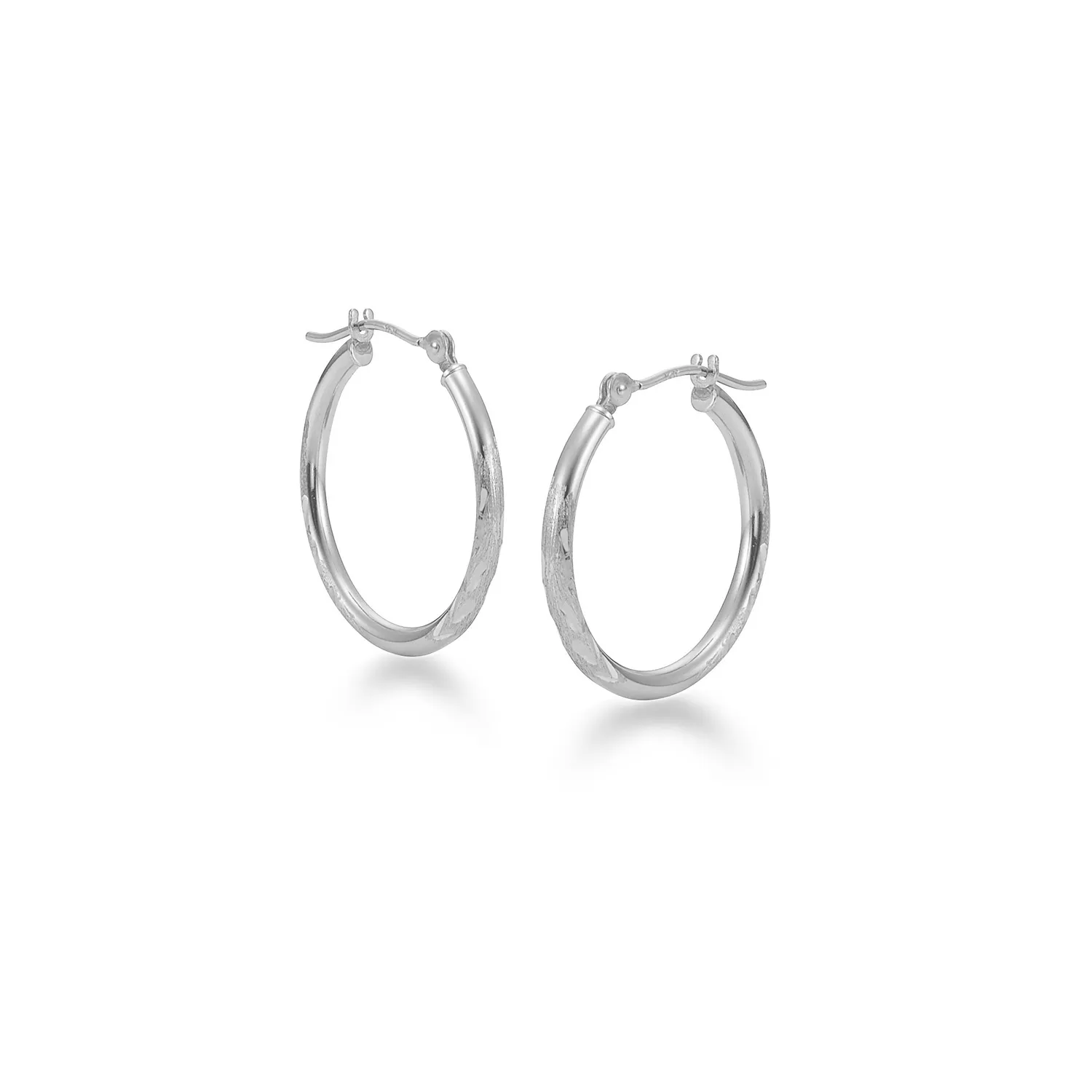 KEZEF Cerchio orecchini oro 14K tubo 2 mm satinati