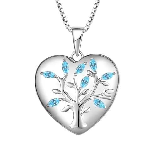 YL Albero Vita Medaglione Cuore Argento 925 45-50cm