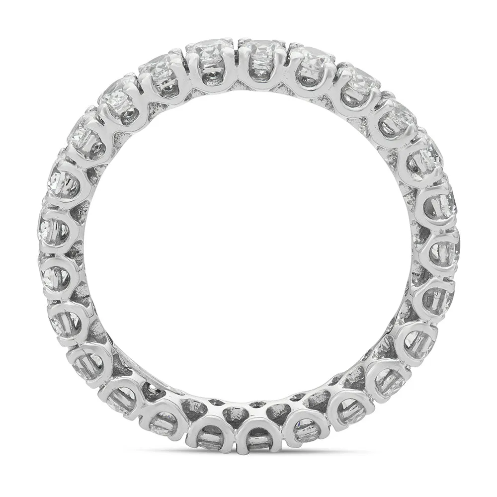 Sinico Eternity archetto anello oro bianco 18kt zirconia
