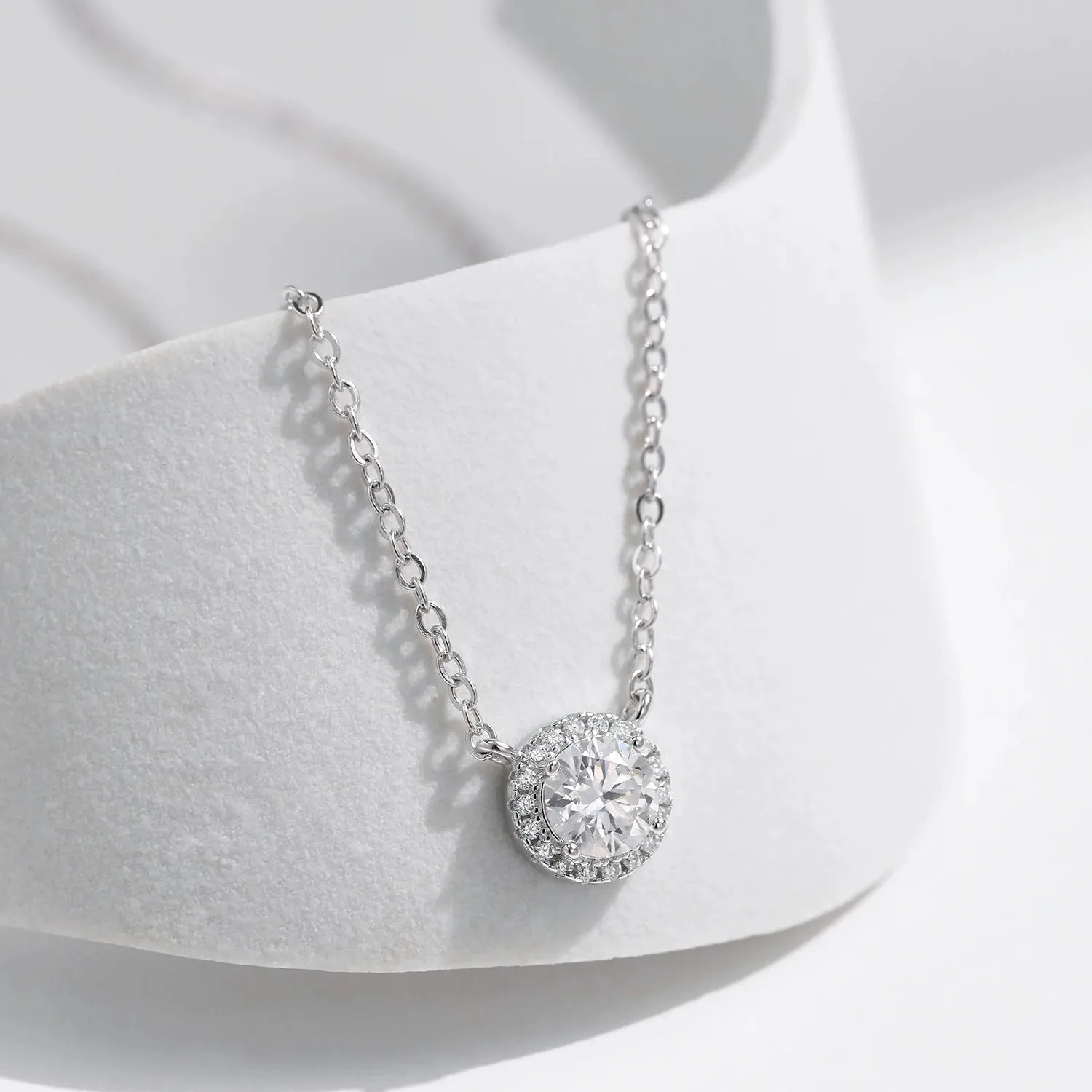 MODIAN 0,8 ct collana pendente moissanite argento 925