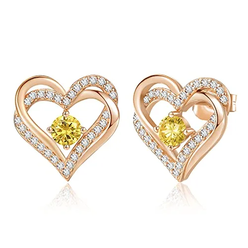 CDE Cuore orecchini donna argento 925 placcato oro