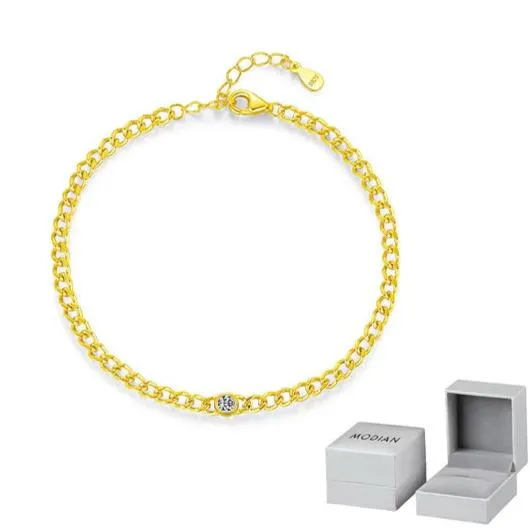 MODIAN Link bracciale moissanite argento 925 maglia tennis