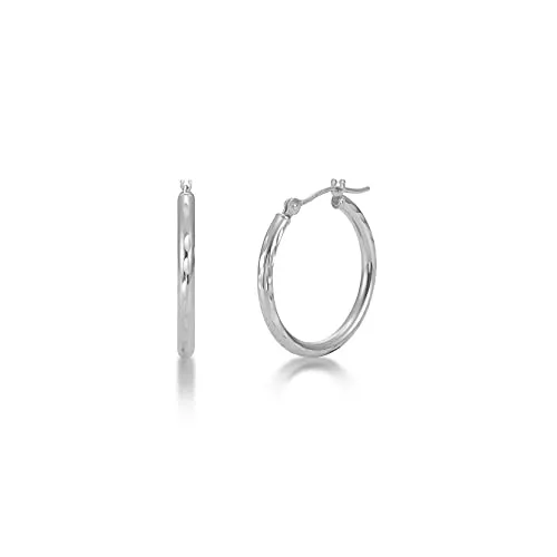 KEZEF Cerchi orecchini oro 14K 20 mm taglio diamante