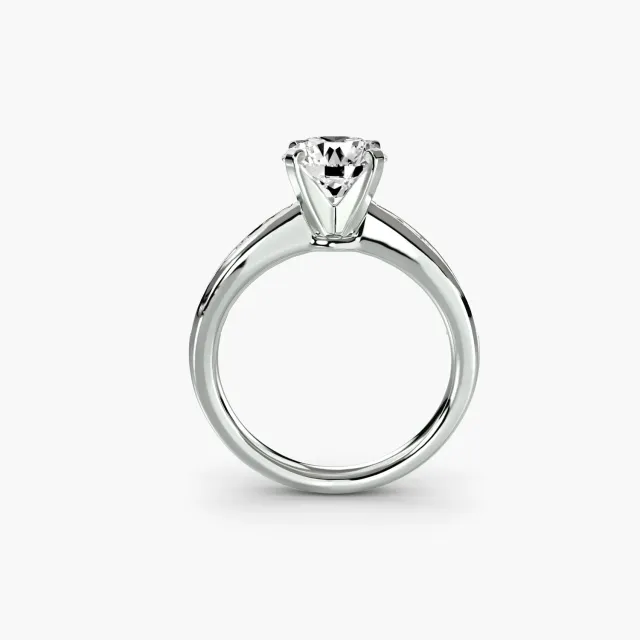 Sinico Solitari Pavé 3 anello oro pavé diamanti taglio tondo