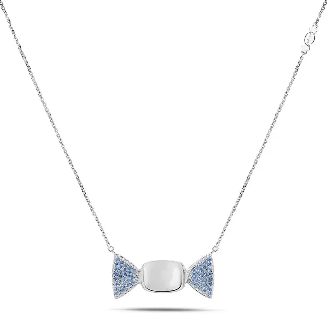 Sinico Chicca Sugar Easy Fancy Blue collana argento zirconia azzurri