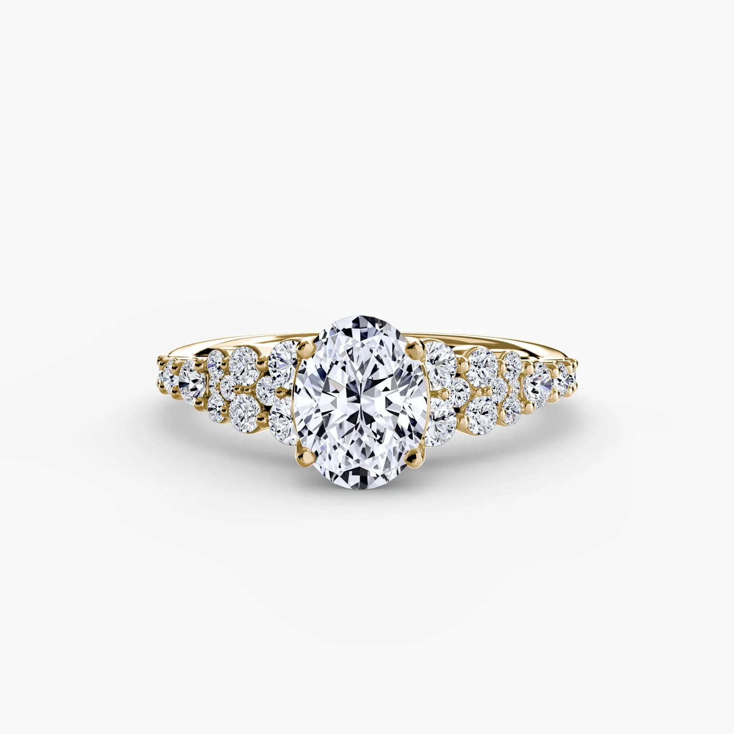 Sinico Solitari Celestial Cluster anello pavé oro 18Kt