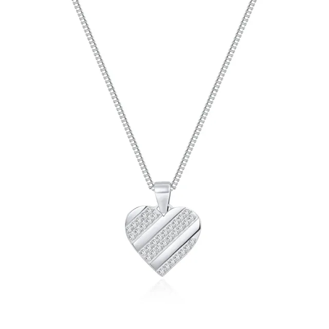 CDE Cuore collana cuore zirconia oro da donna