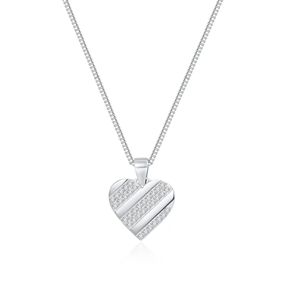 CDE Cuore collana cuore zirconia oro da donna