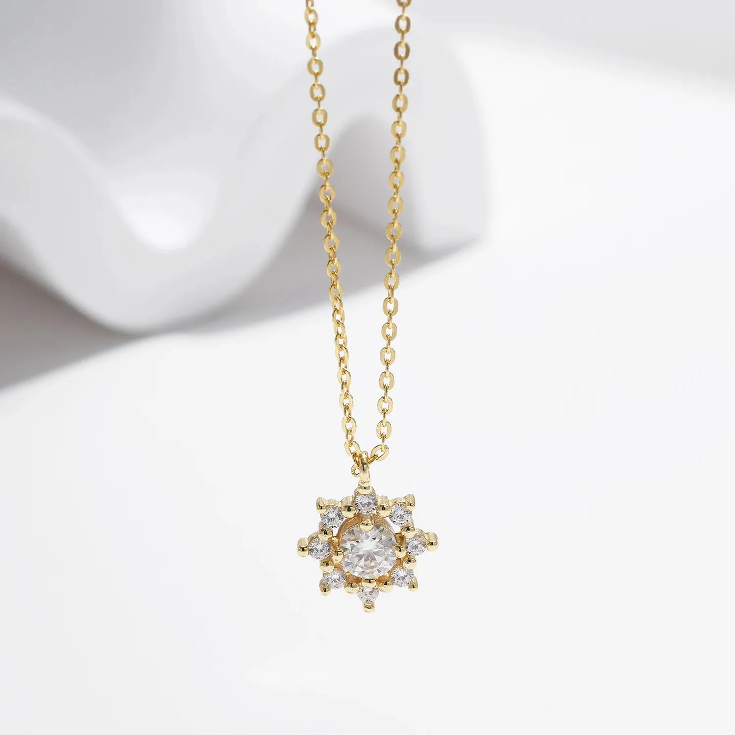 MODIAN Snowflake collana moissanite 0.5 carati argento 925