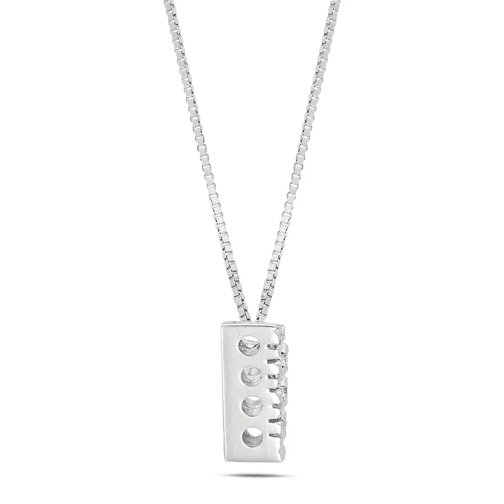 Sinico Letters W Piccola collana oro diamanti
