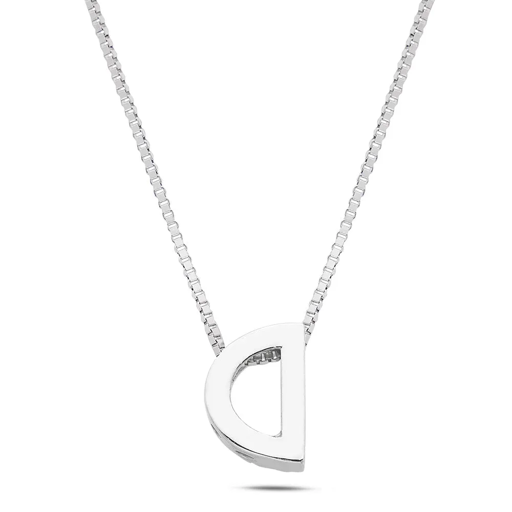 Sinico Letters D collana oro bianco 18kt 42cm diamanti