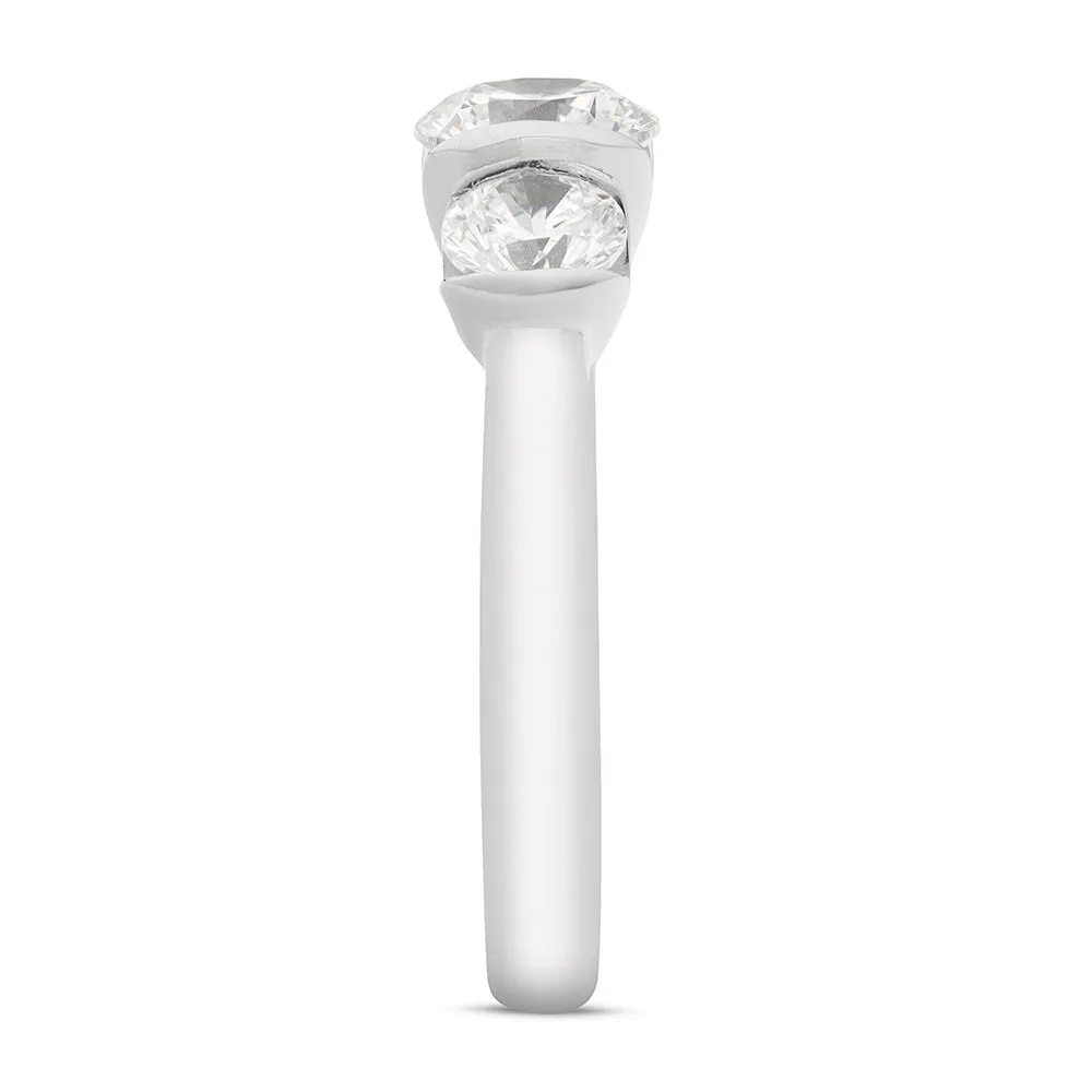 Sinico Trilogy Scalare anello oro bianco 18kt zirconia