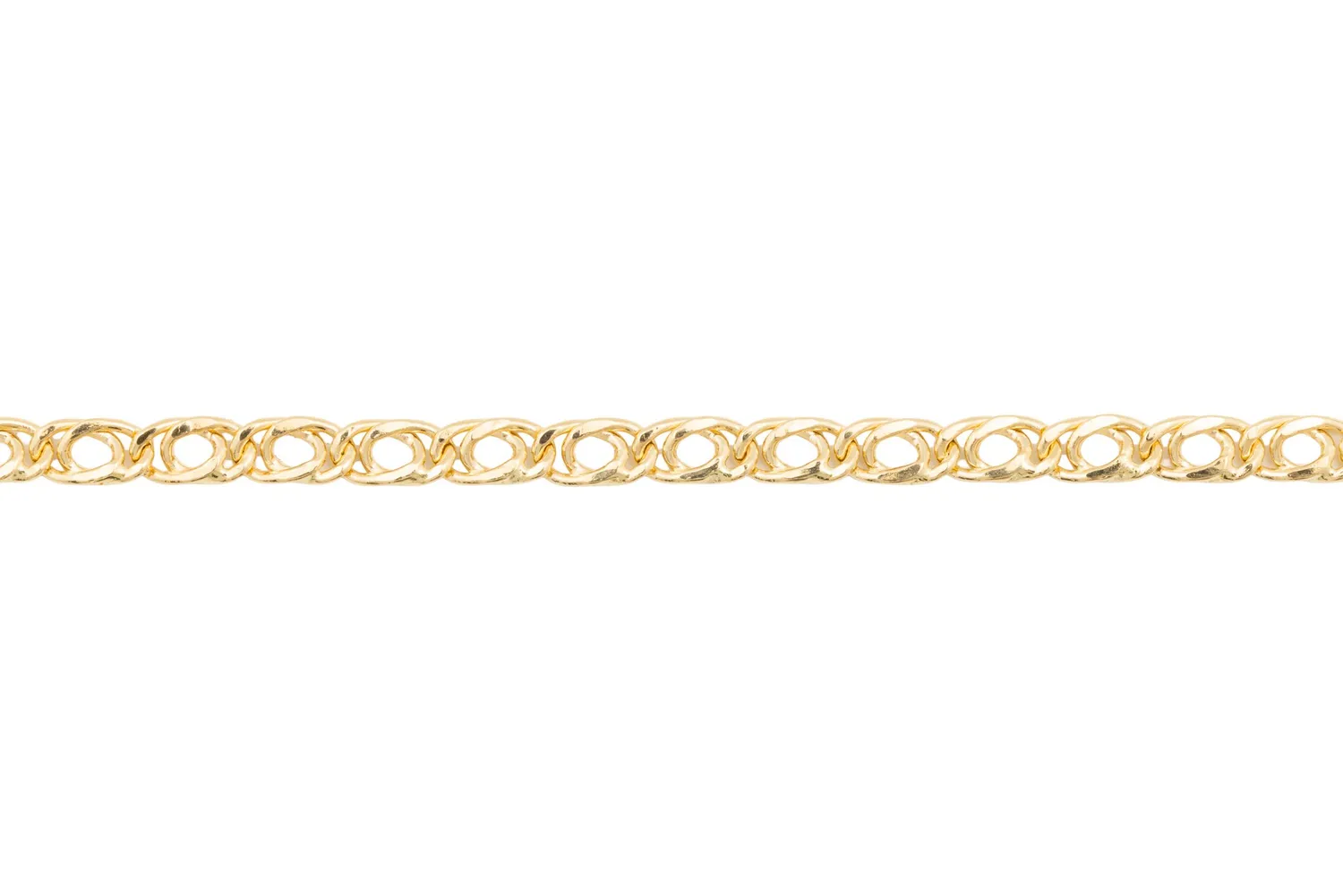 Oromax Doppio Rombo Collana Oro 18kt Vuota 3,4 mm