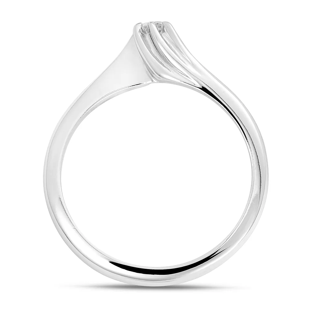 Sinico Valentine solitario oro bianco diamante 0,07ct