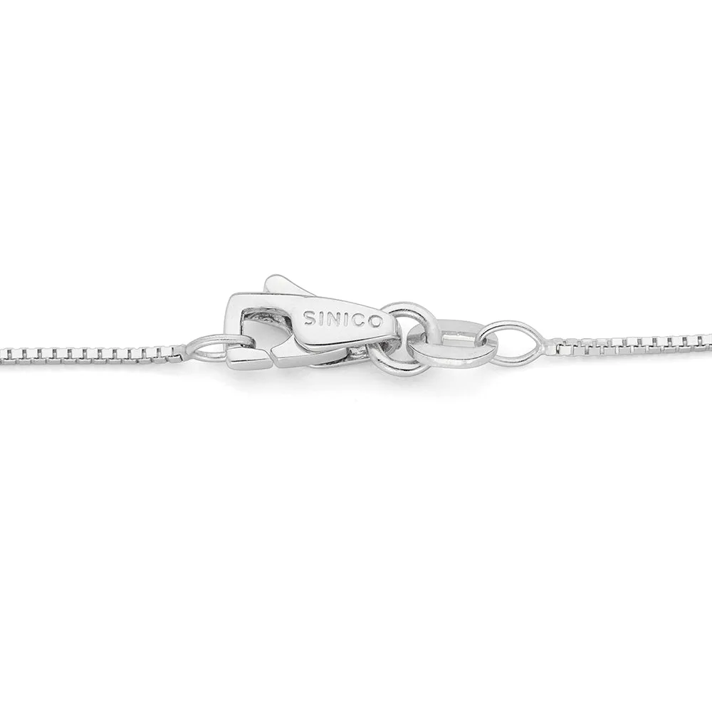 Sinico Donut collana punto luce diamante oro bianco 42 cm