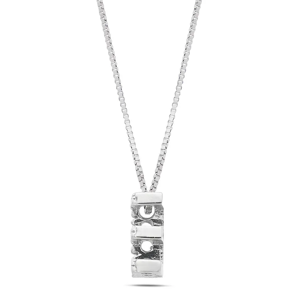 Sinico Letters lettera E piccola collana oro 42 cm diamanti