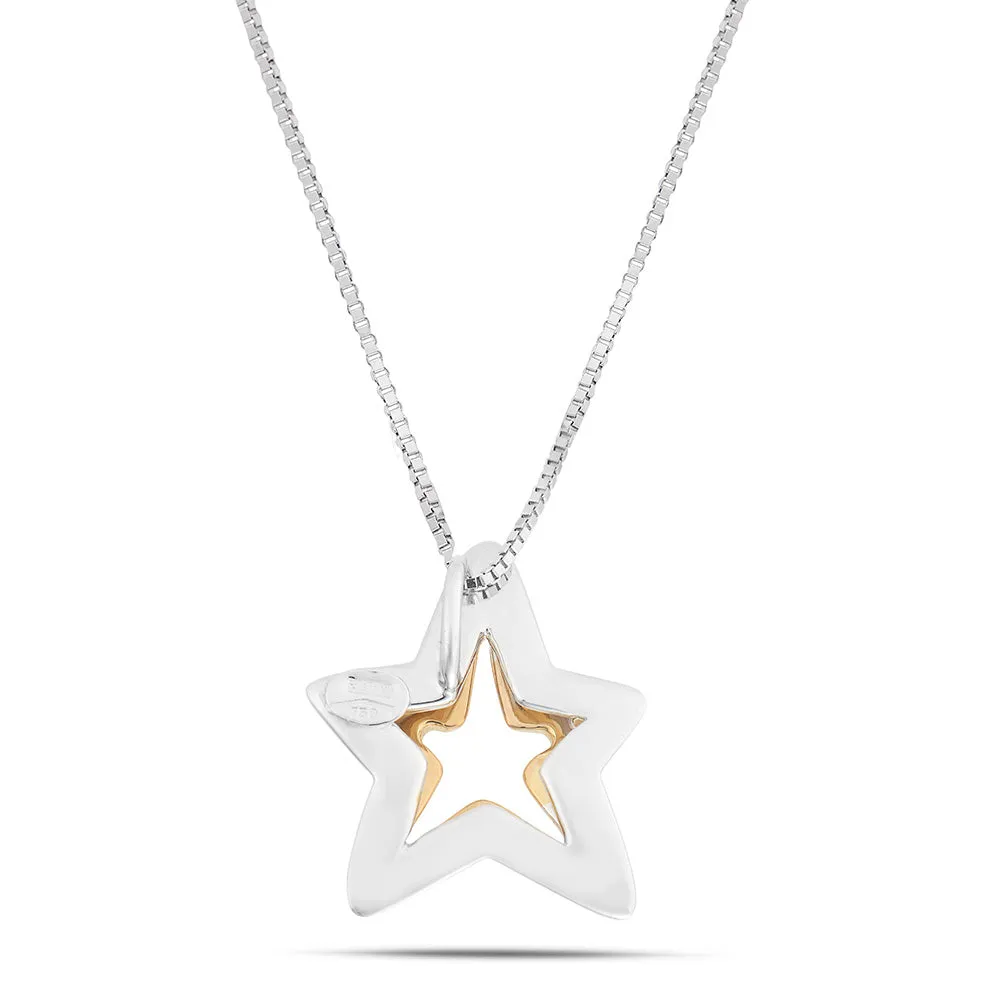 Sinico Coccole Stella collana oro bicolore diamanti