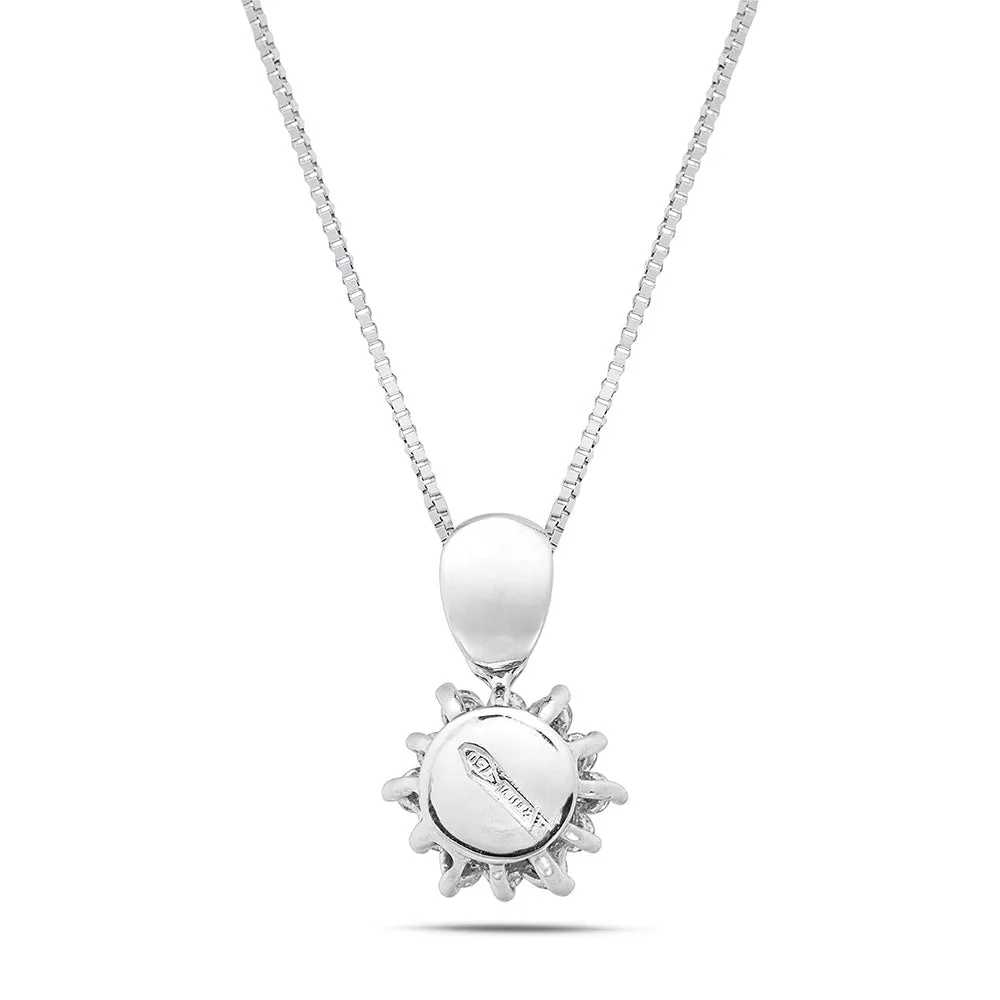 SINICO Flowers Classic collana fiore oro bianco diamanti
