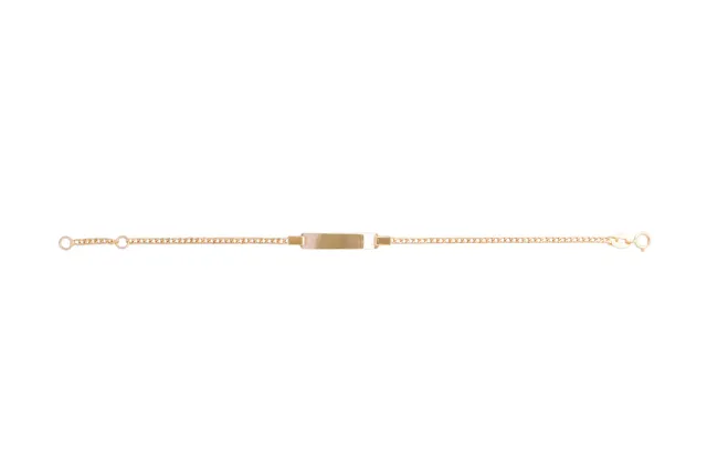 Oromax Targa Baby Bracciale Oro 18kt Grumetta 14,5 cm