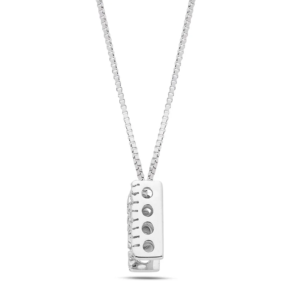 SINICO Letters collana lettera piccola M in oro con diamanti