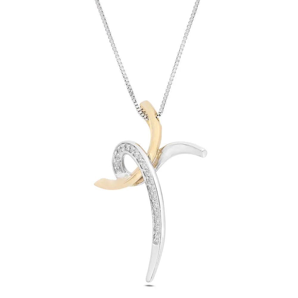 SINICO Mistica Croce collana oro 18Kt diamanti 42 cm