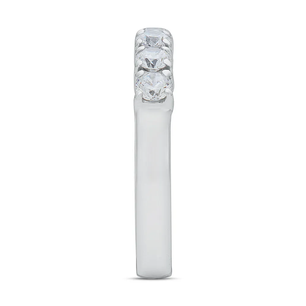 Sinico Rivière Classica 5 pietre anello oro bianco