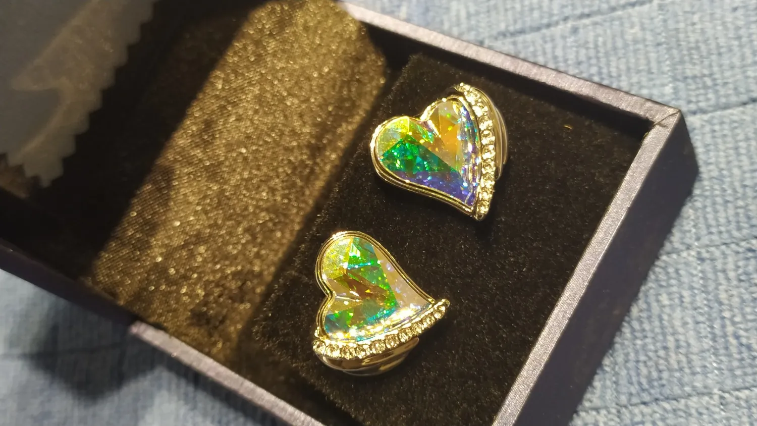 CDE Orecchini a Bottone Cuore Oro Rosa Ipoallergenici