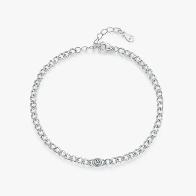MODIAN Link bracciale moissanite argento 925 maglia tennis