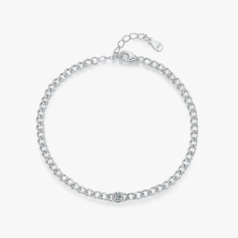 MODIAN Link bracciale moissanite argento 925 maglia tennis