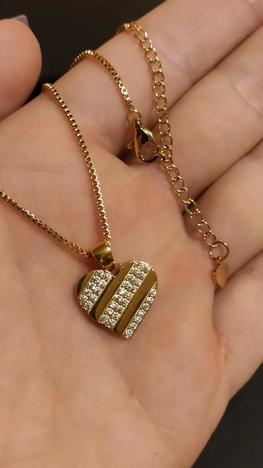 CDE Cuore collana cuore zirconia oro da donna