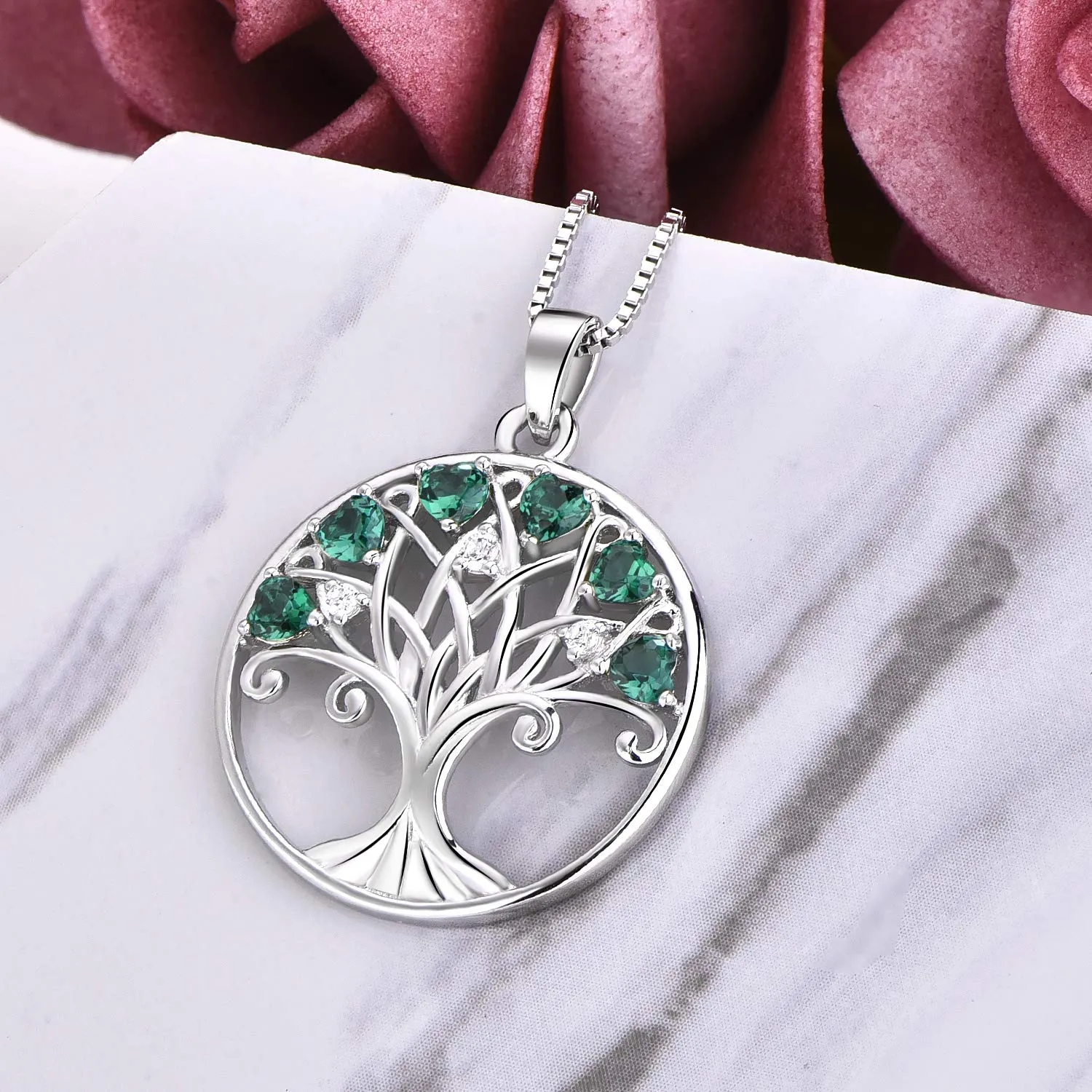 YL Albero della Vita collana argento 925 45+3 cm