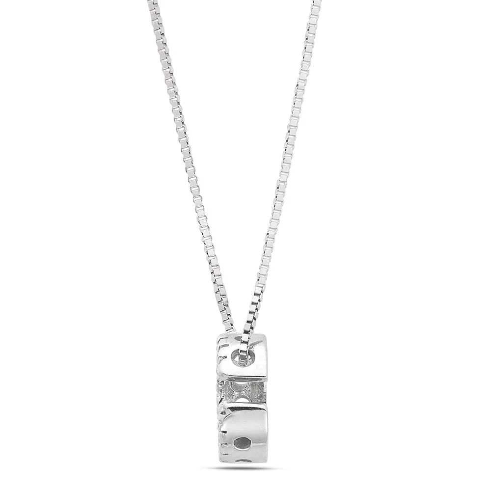 Sinico Letters G collana oro bianco diamanti 42 cm