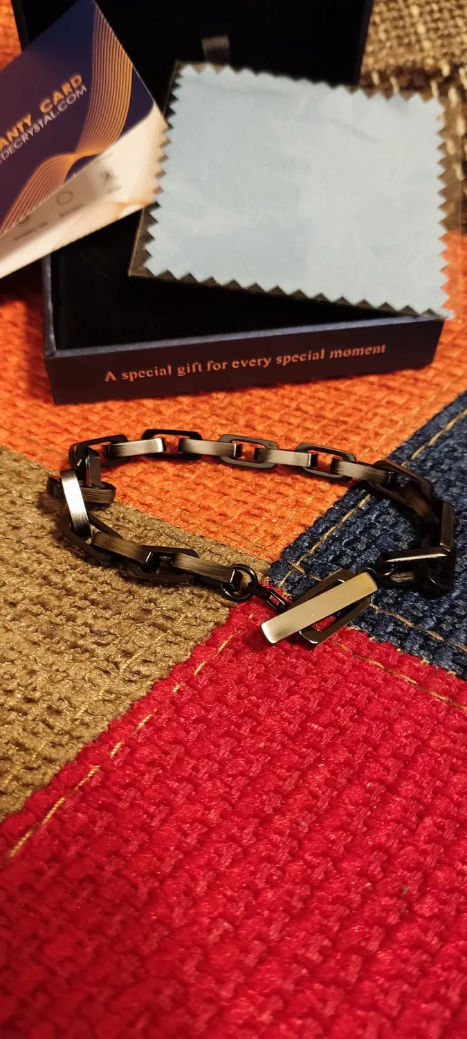 CDE bracciale uomo catena acciaio toggle