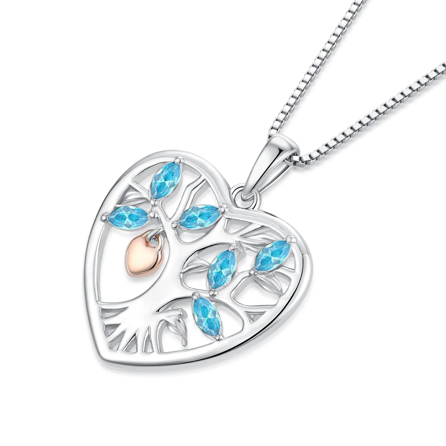 YL Albero Vita Lucchetto collana argento zirconi