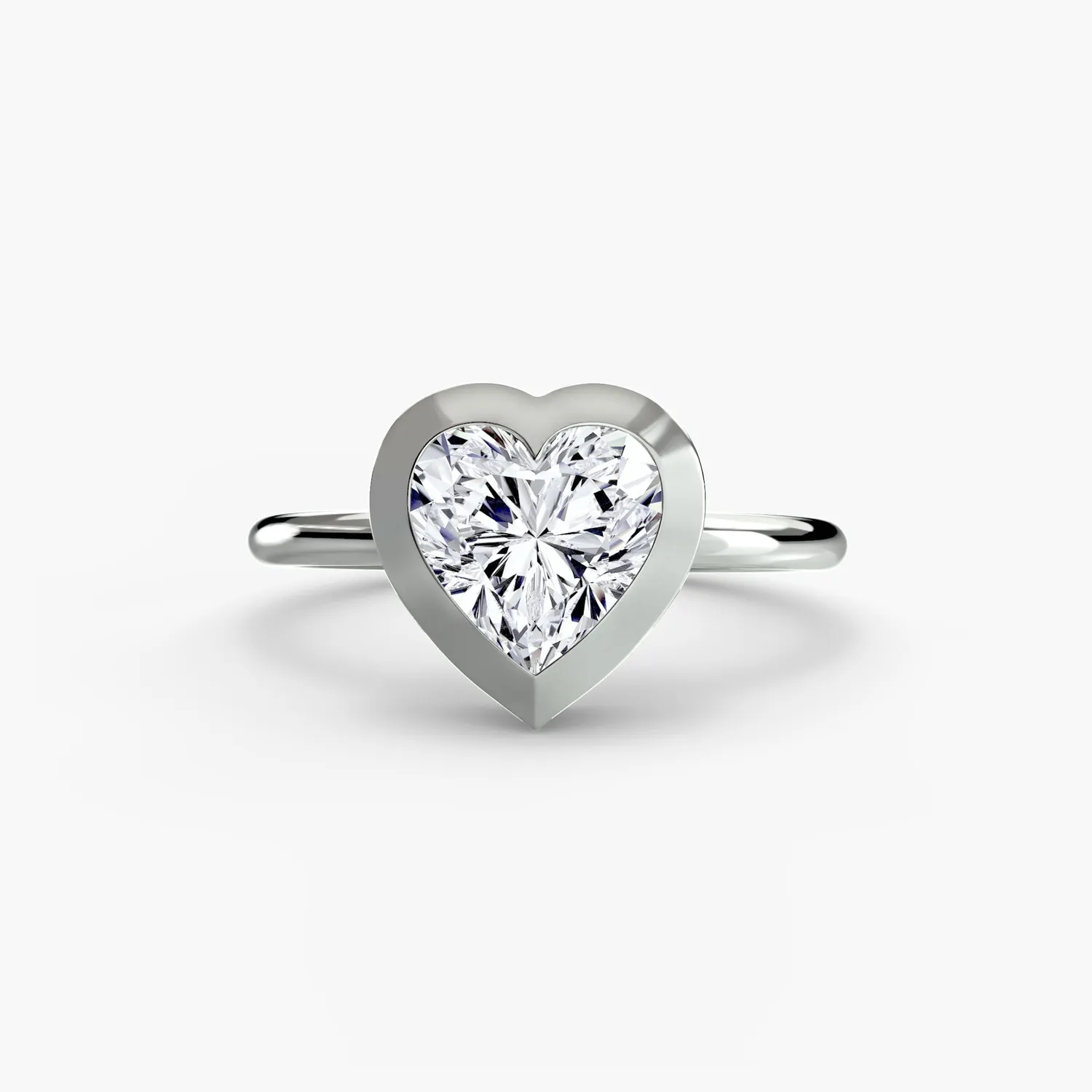 Sinico Bezel Set anello solitario castone oro misura su scelta