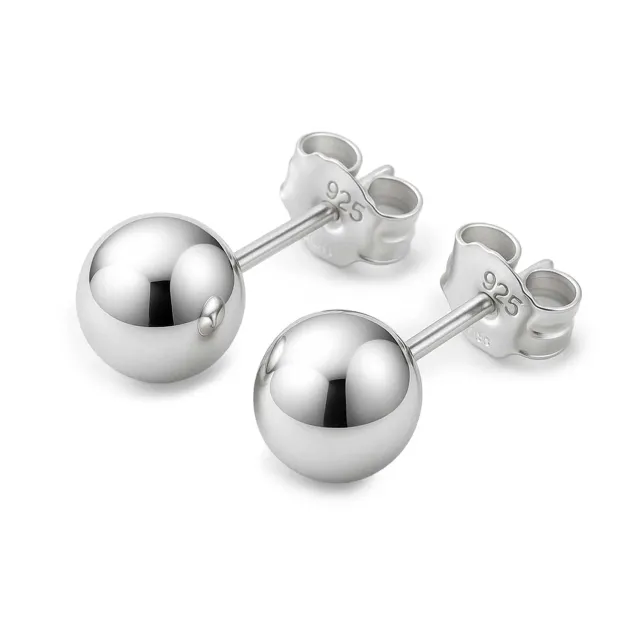 KEZEF Orecchini a Bottone Argento 925 9 mm Ipoallergenici