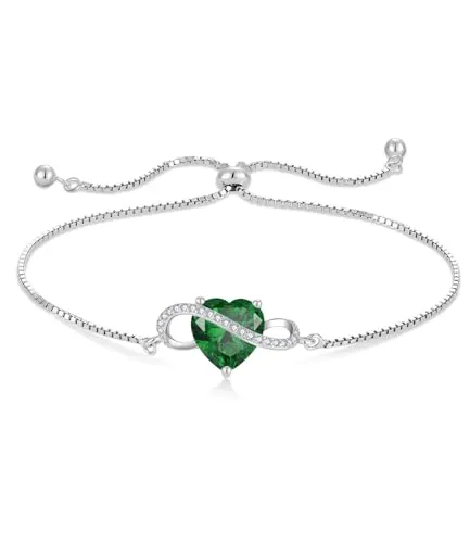YL Bracciale Cuore Infinito Argento 925 Pietra Bianca