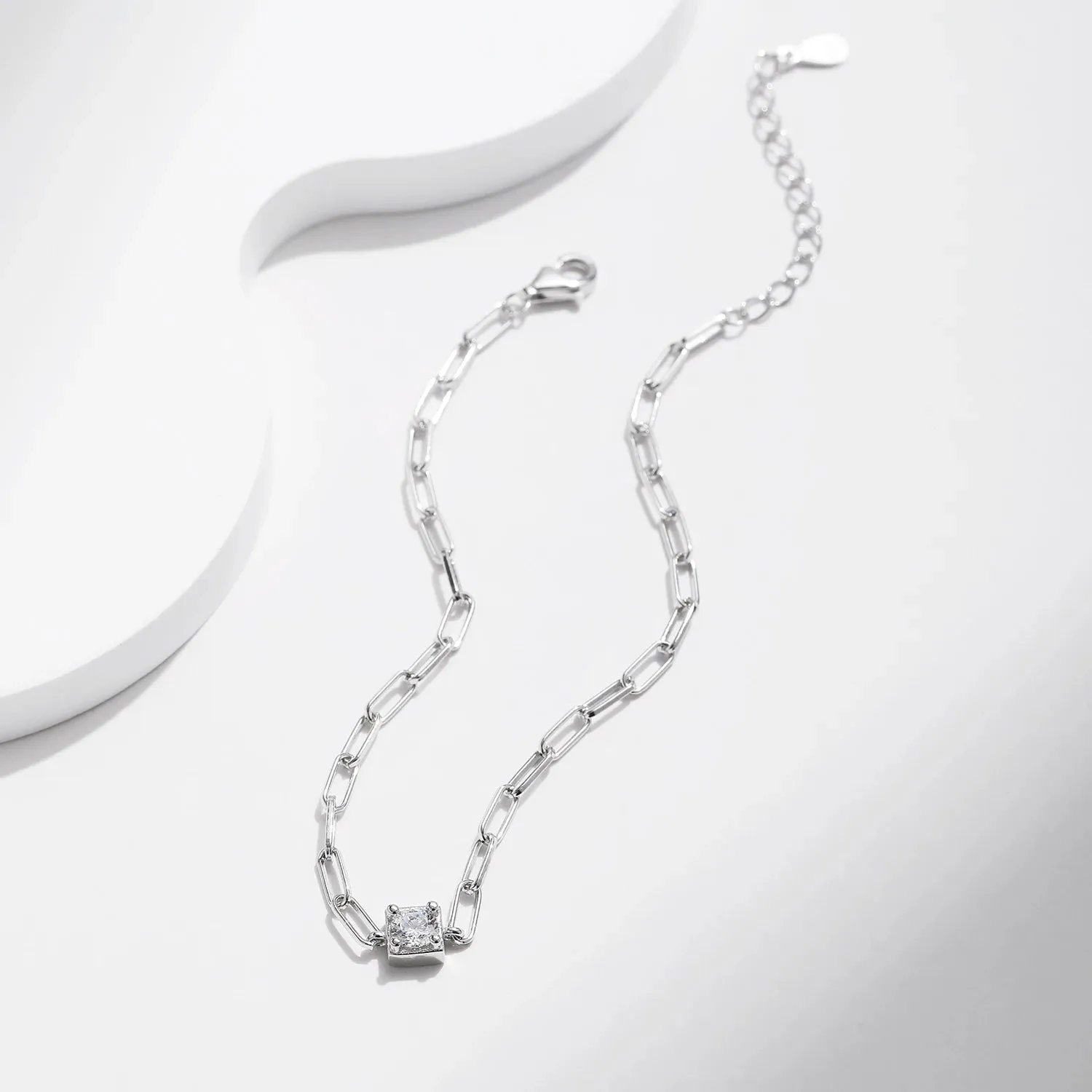 MODIAN Moissanite Luxury Chain bracciale argento 925 0,30 ct