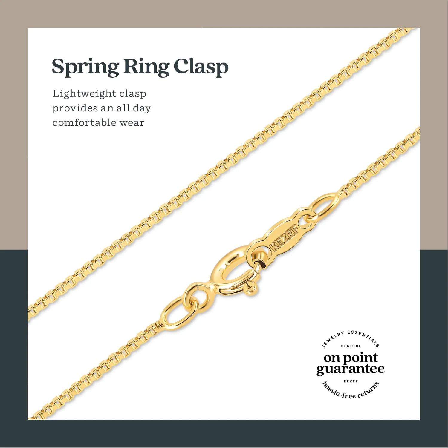 KEZEF Catena collana argento 925 oro 18K 76 cm 0,7 mm