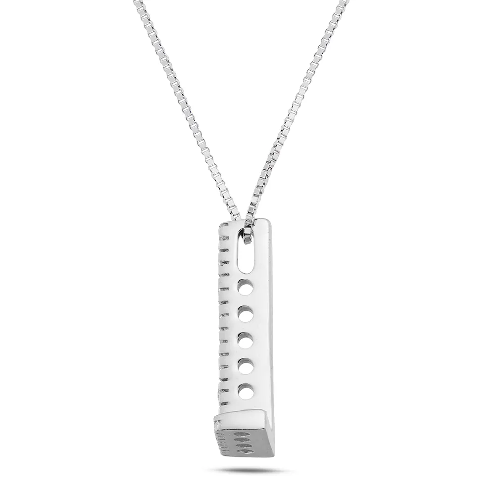Sinico Letters Lettera Grande L Collana oro bianco 42 cm