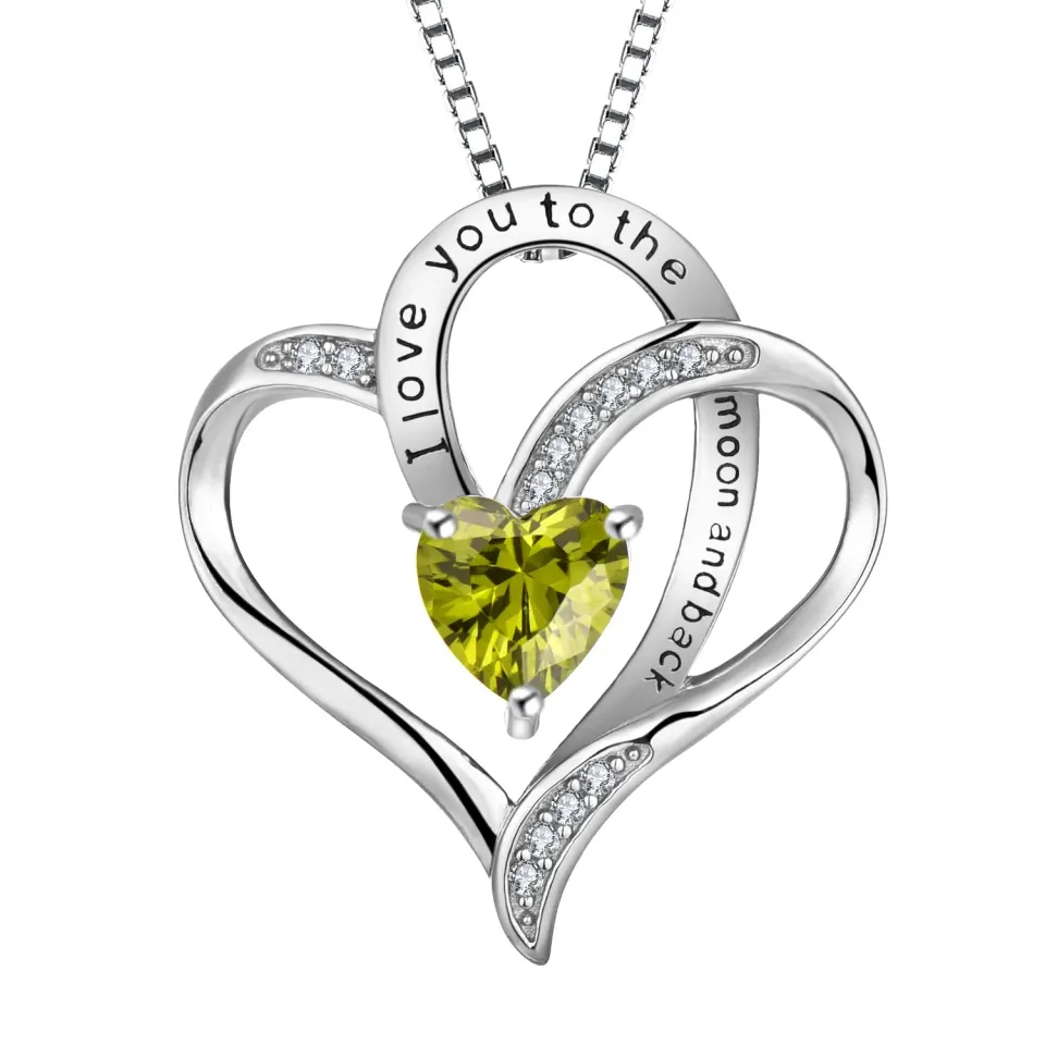 YL Cuore collana argento 925 catena 45+3 cm