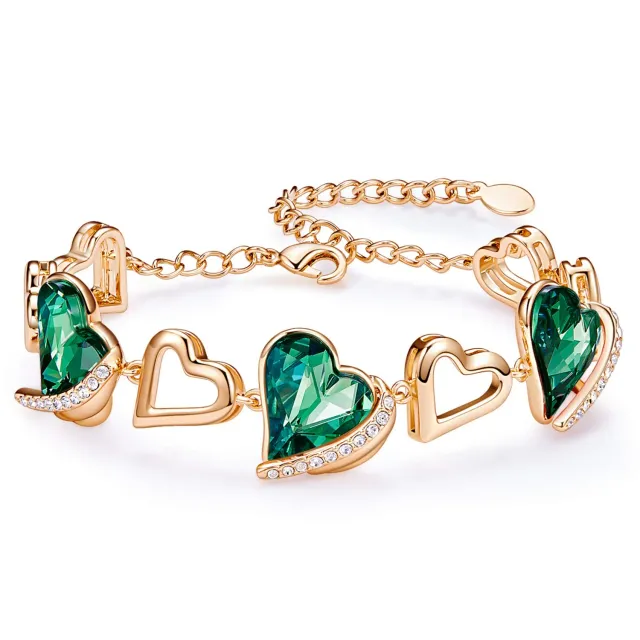 CDE Amore Cuore bracciale oro bianco cristalli