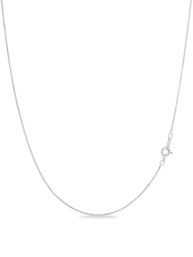 KEZEF maglia quadrata catena argento 43 cm ipoallergenica