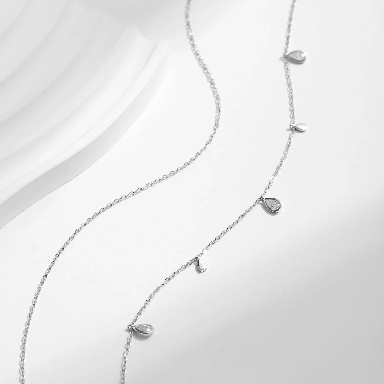 MODIAN Pear collana pendente moissanite argento 925